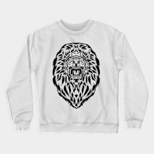 black silhouette lion design Crewneck Sweatshirt